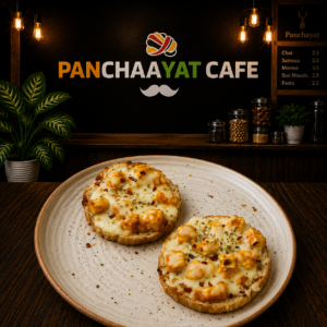 Paneer tikka garlic bread