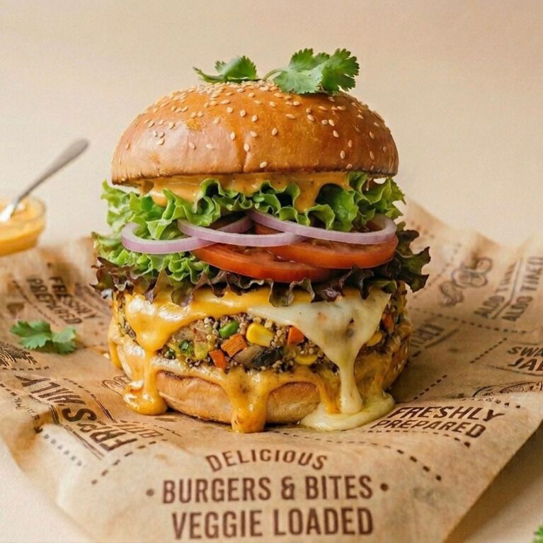Cheese Aloo Tikki Burger