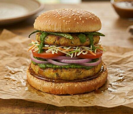 DOUBLE VEGGIE LOADED BURGER