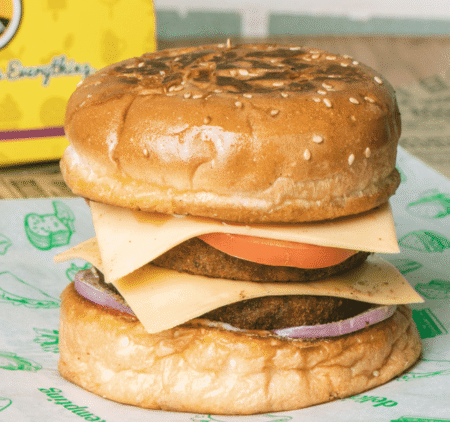 DOUBLE CHEESE ALOO TIKKI BURGER
